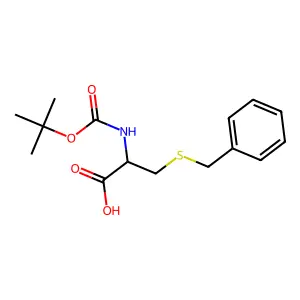 3-Benzylsulfanyl-2-[(2-methylpropan-2-yl)oxycarbonylamino]propanoic acid structure