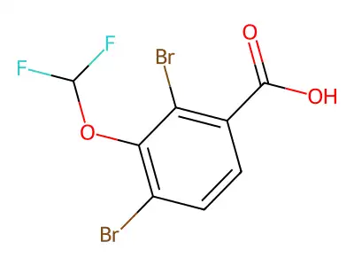 2,4-dibromo-3-(difluoromethoxy)benzoic Acid structure