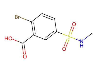 2-bromo-5-(methylsulfamoyl)benzoic Acid structure