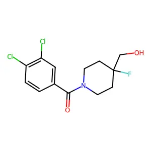 (3,4-Dichlorophenyl)[4-fluoro-4-(hydroxymethyl)piperidino]methanone structure