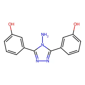 3,3'-(4-amino-4H-1,2,4-triazole-3,5-diyl)diphenol structure