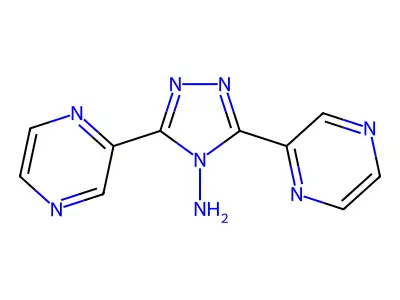 3,5-di(2-pyrazinyl)-4H-1,2,4-triazol-4-ylamine structure
