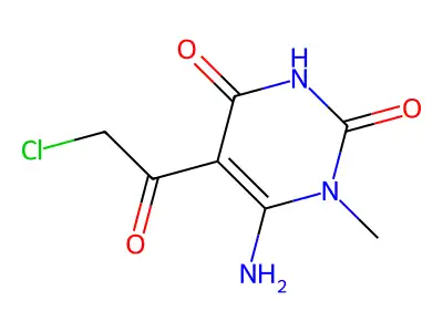 6-Amino-5-(2-chloroacetyl)-1-methyl-1,2,3,4-tetrahydropyrimidine-2,4-dione structure