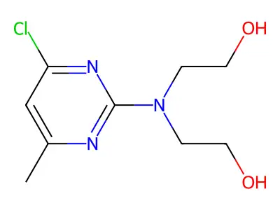 2-((4-Chloro-6-methyl-pyrimidin-2-YL)-(2-hydroxy-ethyl)-amino)-ethanol structure