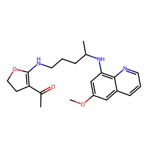 3-[1-[4-[(6-Methoxyquinolin-8-yl)amino]pentylamino]ethylidene]oxolan-2-one structure