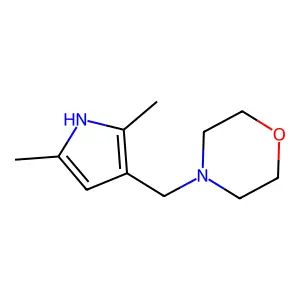 4-[(2,5-dimethyl-1H-pyrrol-3-yl)methyl]morpholine structure