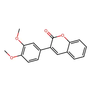 3-(3,4-Dimethoxyphenyl)chromen-2-one structure