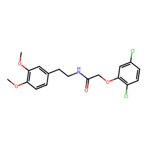 2-(2,5-dichlorophenoxy)-N-[2-(3,4-dimethoxyphenyl)ethyl]acetamide structure