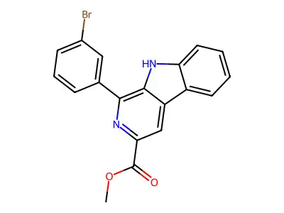 methyl 1-(3-bromophenyl)-9H-pyrido[3,4-b]indole-3-carboxylate structure