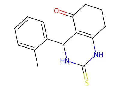 2-thioxo-4-(o-tolyl)-1,2,3,4,7,8-hexahydroquinazolin-5(6H)-one structure