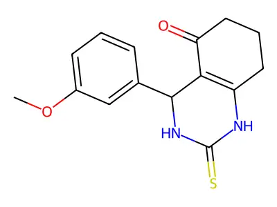 4-(3-methoxyphenyl)-2-thioxo-1,2,3,4,7,8-hexahydroquinazolin-5(6H)-one structure