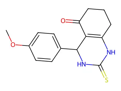 4-(4-Methoxyphenyl)-2-sulfanylidene-1,3,4,6,7,8-hexahydroquinazolin-5-one structure
