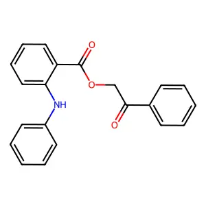 2-Oxo-2-phenylethyl 2-anilinobenzoate structure
