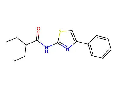 2-乙基-N-(4-苯基-1,3-噻唑-2-基)丁酰胺 structure