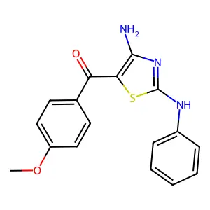 (4-Amino-2-anilino-1,3-thiazol-5-yl)(4-methoxyphenyl)methanone structure