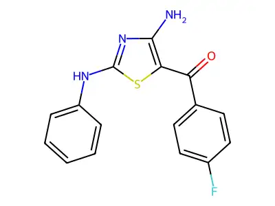 (4-Amino-2-anilino-1,3-thiazol-5-yl)(4-fluorophenyl)methanone structure