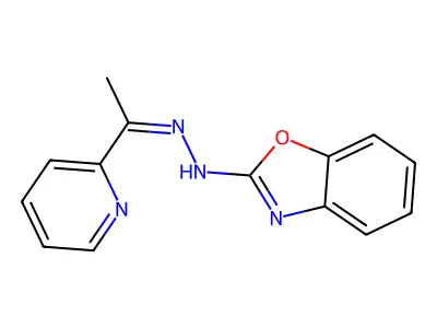 1-(2-Pyridinyl)ethanone 2-(2-benzoxazolyl)hydrazone structure