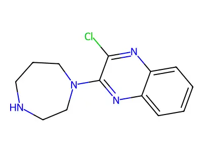 2-Chloro-3-(1,4-diazepan-1-yl)quinoxaline structure