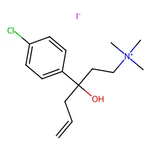 3-(4-Chlorophenyl)-3-hydroxy-N,N,N-trimethylhex-5-en-1-aminium iodide structure