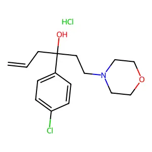 3-(4-Chlorophenyl)-1-(morpholin-4-yl)hex-5-en-3-ol--hydrogen chloride (1/1) structure