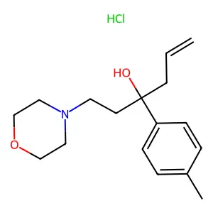 3-(4-Methylphenyl)-1-(morpholin-4-yl)hex-5-en-3-ol--hydrogen chloride (1/1) structure