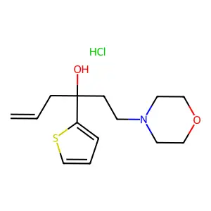 1-(Morpholin-4-yl)-3-(thiophen-2-yl)hex-5-en-3-ol--hydrogen chloride (1/1) structure