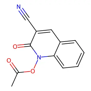 3-Quinolinecarbonitrile, 1-acetoxy-1,2-dihydro-2-oxo- structure