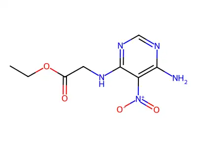 Ethyl 2-((6-amino-5-nitropyrimidin-4-yl)amino)acetate structure