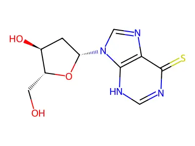 2'-Deoxy-6-thioinosine structure