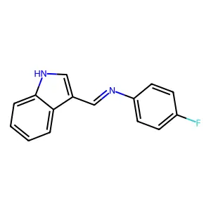 4-氟-N-(1H-吲哚-3-基亚甲基)苯胺 structure