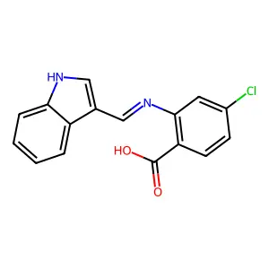 (3-Indolylmethylene)-4-chloroanthranilic acid structure