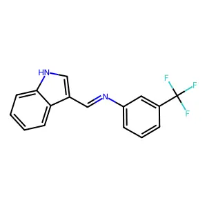 3-(N-(m-Trifluoromethylphenyl)formimidoyl)indole structure
