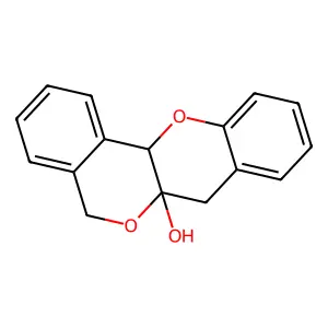 5,12a-Dihydro[2]benzopyrano[4,3-b][1]benzopyran-6a(7H)-ol structure