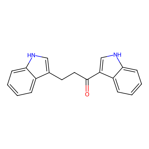 1,3-di(1H-indol-3-yl)propan-1-one structure