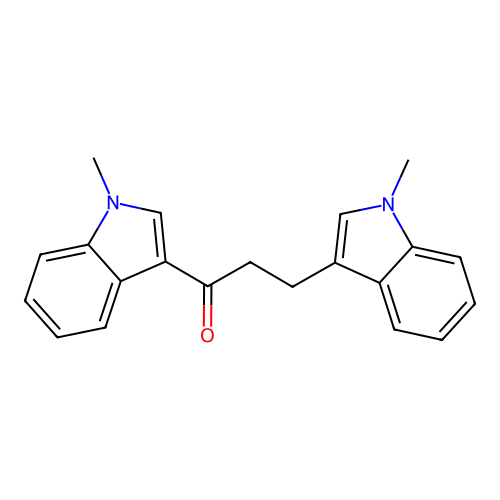 1,3-bis(1-methyl-1H-indol-3-yl)propan-1-one structure