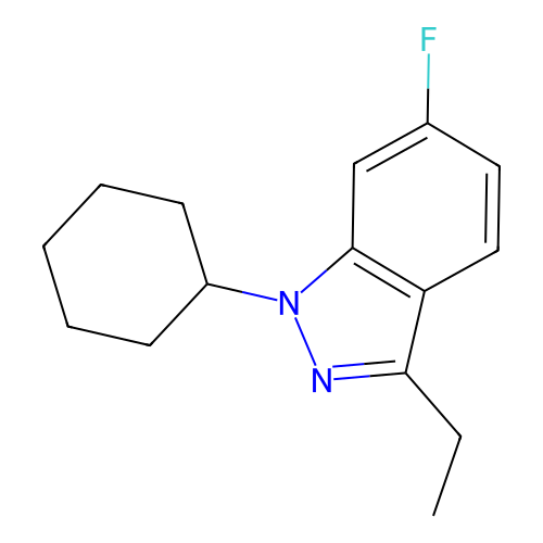 1-Cyclohexyl-3-ethyl-6-fluoro-1H-indazole structure