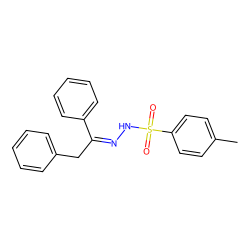 N-[(Z)-1,2-diphenylethylideneamino]-4-methylbenzenesulfonamide structure