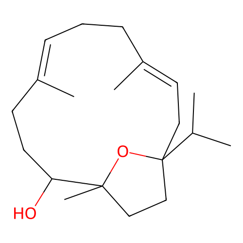 15-Oxabicyclo[10.2.1]pentadeca-5,9-dien-2-ol, 12-isopropyl-1,5,9-trimethyl- structure