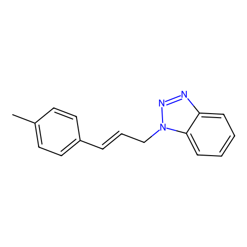 1-[(2E)-3-(4-methylphenyl)prop-2-en-1-yl]-1H-1,2,3-benzotriazole structure