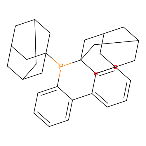 2-[Bis(1-adamantyl)phosphino]biphenyl structure