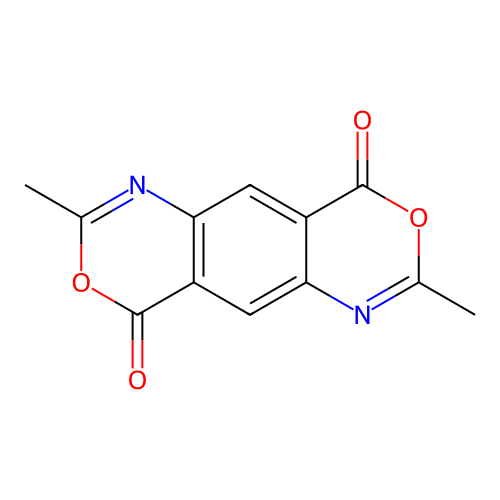 1,3-Oxazino[4,5-g]-3,1-benzoxazine-4,9-dione, 2,7-dimethyl- structure
