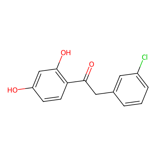 2-(3-Chlorophenyl)-1-(2,4-dihydroxyphenyl)ethanone structure