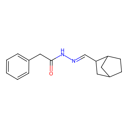 N'-(bicyclo[2.2.1]hept-2-ylmethylene)-2-phenylacetohydrazide structure