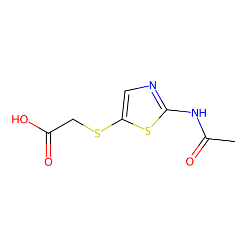 [[2-(Acetylamino)-5-thiazolyl]thio]acetic acid structure