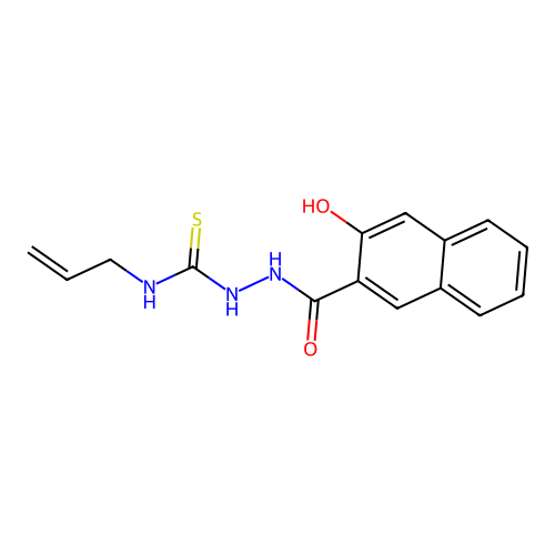 N-allyl-2-(3-hydroxy-2-naphthoyl)hydrazinecarbothioamide structure