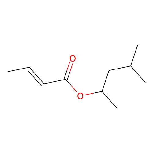 2-Butenoic acid, 1,3-dimethylbutyl ester structure