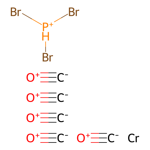 Chromium, pentacarbonyl(phosphorus tribromide)- structure