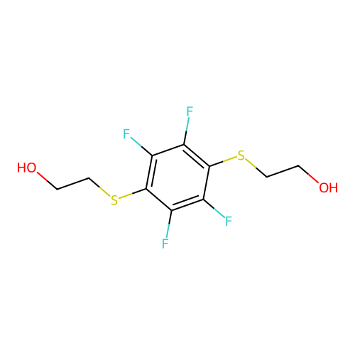 2-({2,3,5,6-Tetrafluoro-4-[(2-hydroxyethyl)sulfanyl]phenyl}sulfanyl)ethan-1-OL structure