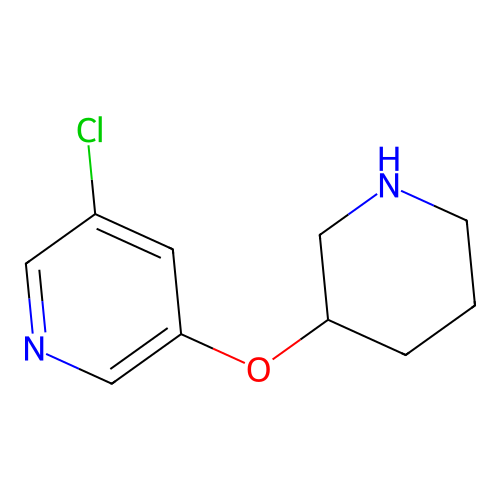 3-Chloro-5-(piperidin-3-yloxy)pyridine structure