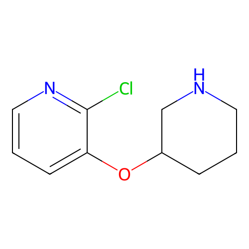 2-Chloro-3-pyridinyl 3-piperidinyl ether structure